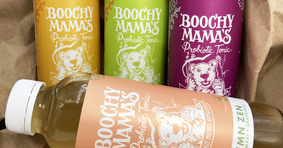 Boochy Mama's Custom Digital Hot Stamp Foil Beverage Labels